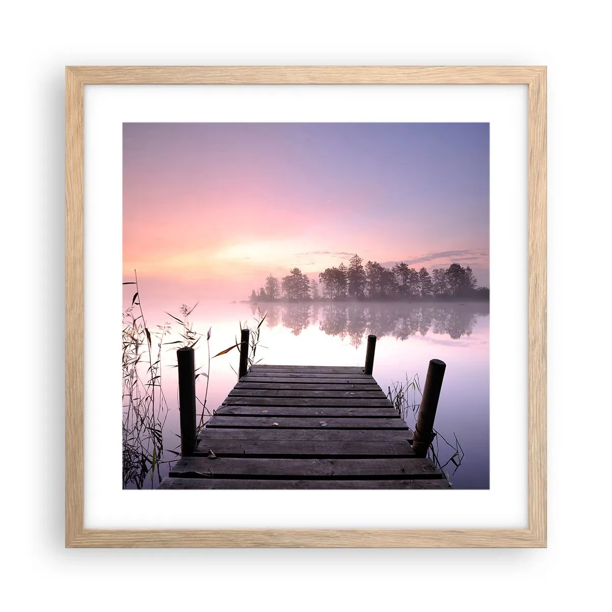 Poszter világos tölgy keretben - A lila ködből... - 40x40 cm