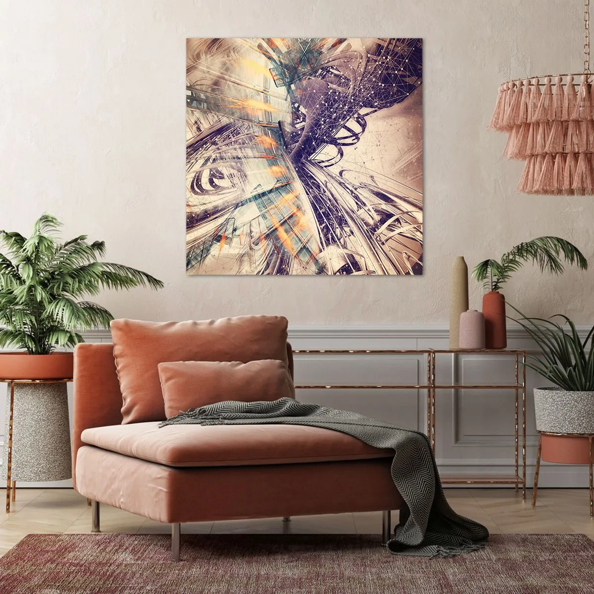 Vászonkép - Nagy rohanásban - 70x70 cm