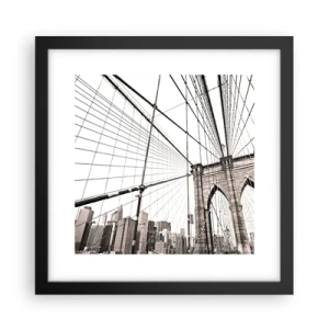 Poszter fehér keretben - New York-i katedrális - 30x30 cm