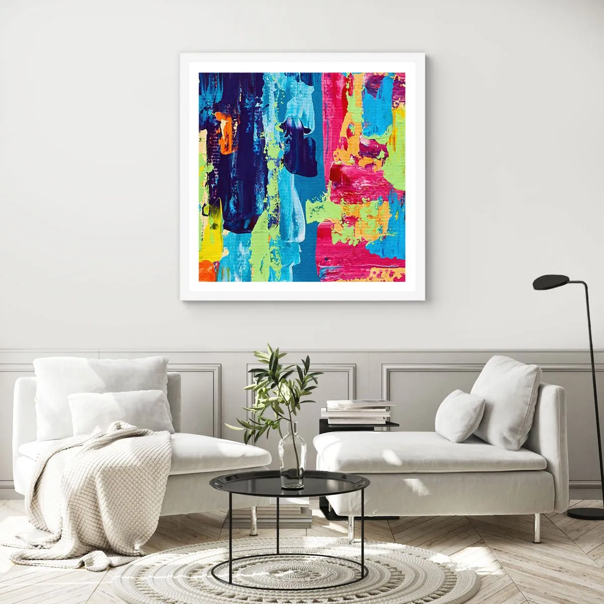 Poszter fekete keretben - Az élet gyönyörű! - 50x50 cm