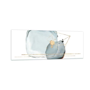 Üveg kép - Cseppek tanulmánya - 140x50 cm