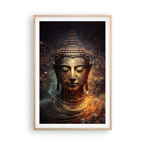 Poszter világos tölgy keretben - Spirituális egyensúly - 61x91 cm