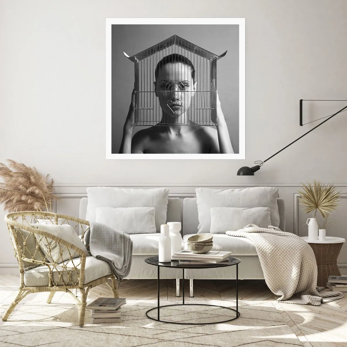 Poszter - Kissé szürreális portré - 40x40 cm