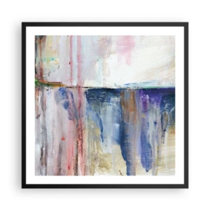 Poszter fehér keretben - Színes benyomások és társítások - 60x60 cm
