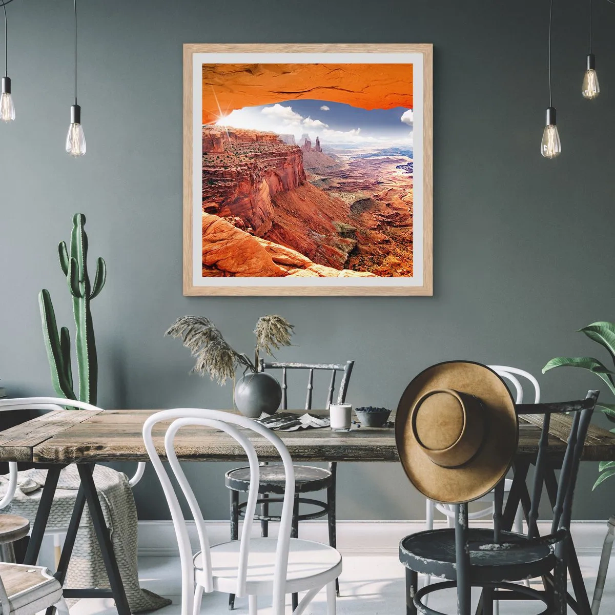 Poszter világos tölgy keretben - Maga a természet faragta - 60x60 cm