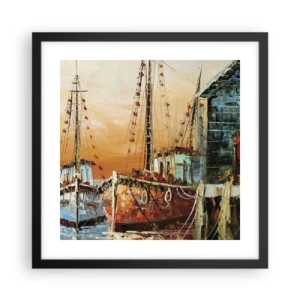 Poszter fehér keretben - Nyugodt visszatérés - 40x40 cm