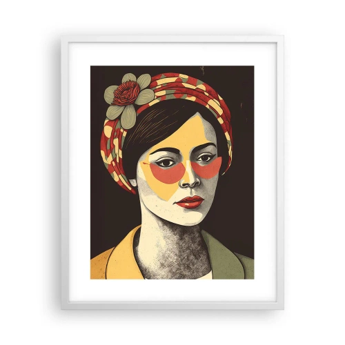 Poszter fekete keretben - Korall hölgy - 40x50 cm