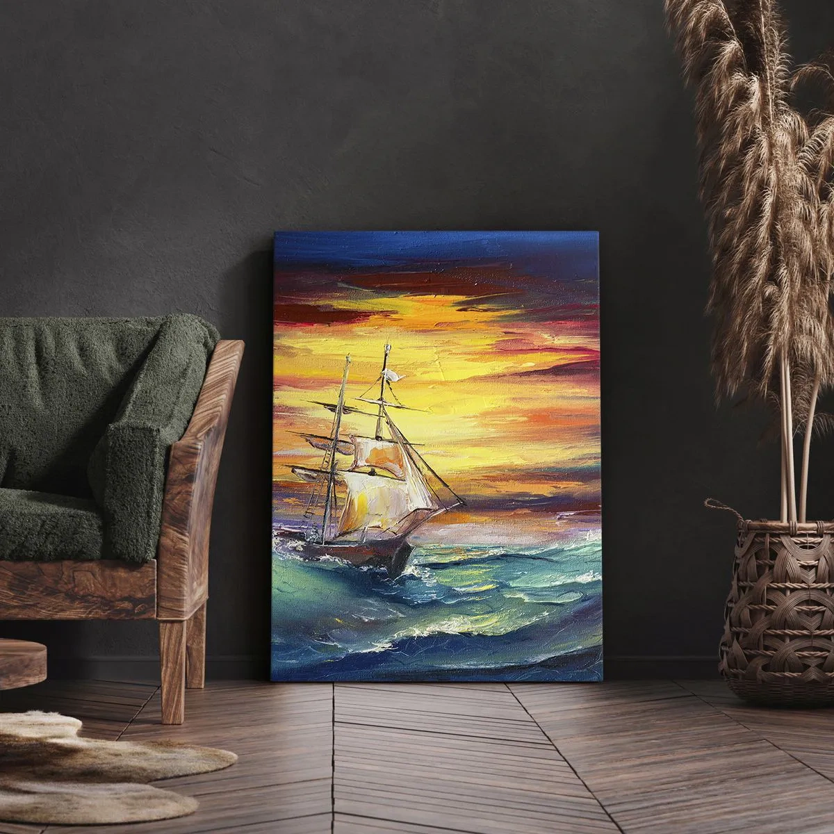 Vászonkép - Bátran a hullámok alatt - 55x100 cm