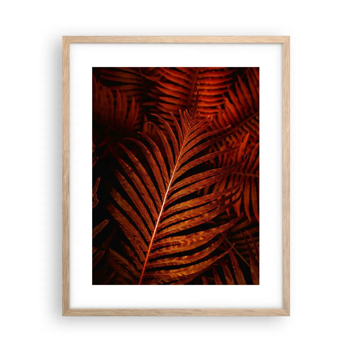Poszter világos tölgy keretben - Az élet vörös színe - 40x50 cm