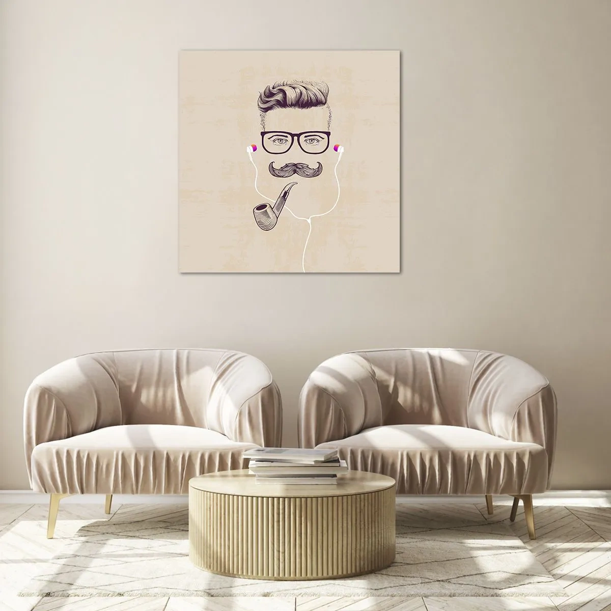 Üveg kép - Egy igazi férfi? - 70x70 cm