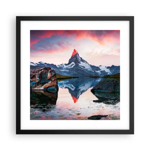 Poszter fehér keretben - A hegyek szíve forró - 40x40 cm
