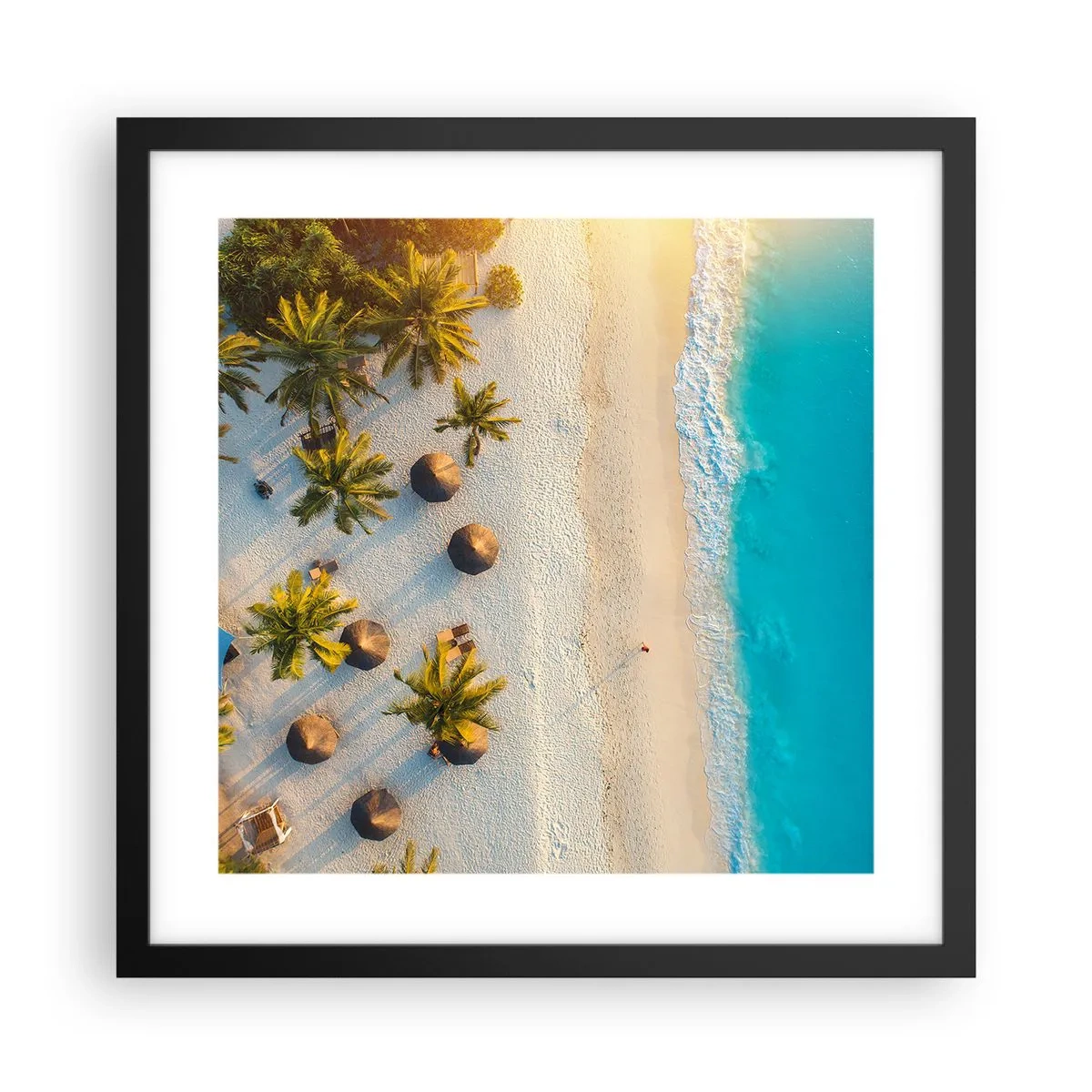 Poszter fehér keretben - Üdvözöljük a paradicsomban - 40x40 cm