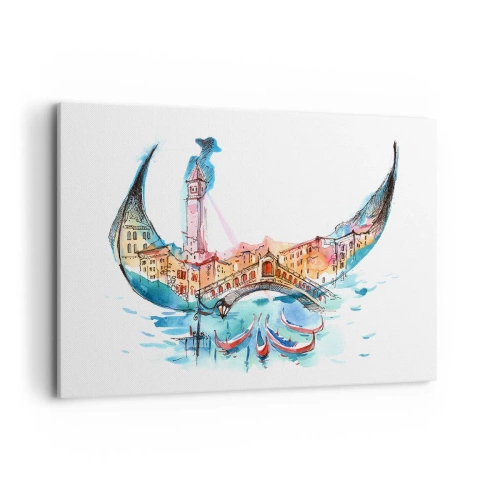 Vászonkép - A városon keresztül hajózunk - 100x70 cm