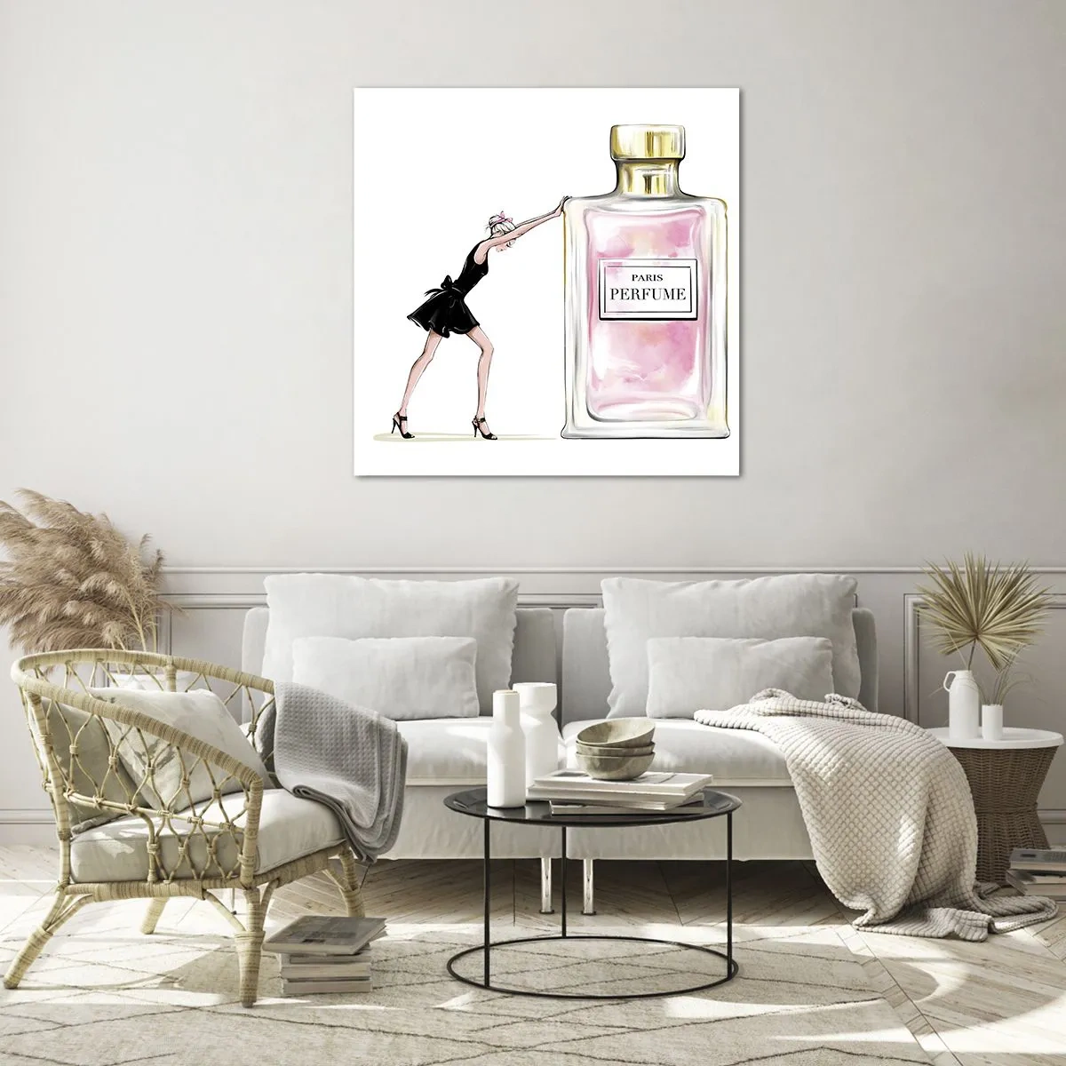 Üveg kép - A nőiesség lényege - 30x30 cm