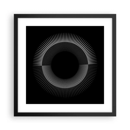 Poszter fehér keretben - Fekete Nap - 40x40 cm