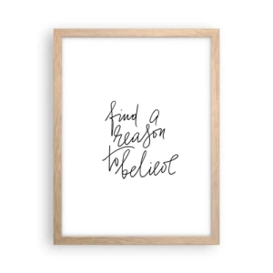 Poszter világos tölgy keretben - Ez lehetséges - 30x40 cm