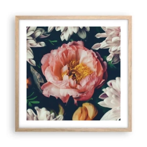 Poszter világos tölgy keretben - Barokk pompával - 50x50 cm