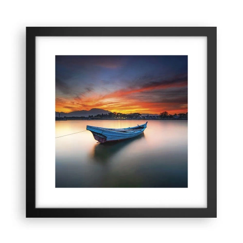 Poszter fehér keretben - Jó éjszaka jön - 30x30 cm