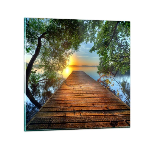 Üveg kép - Ne siess, ülj le - 40x40 cm