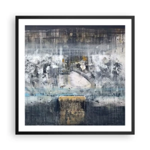 Poszter fehér keretben - Mint a jégen, mint a csomón - 60x60 cm