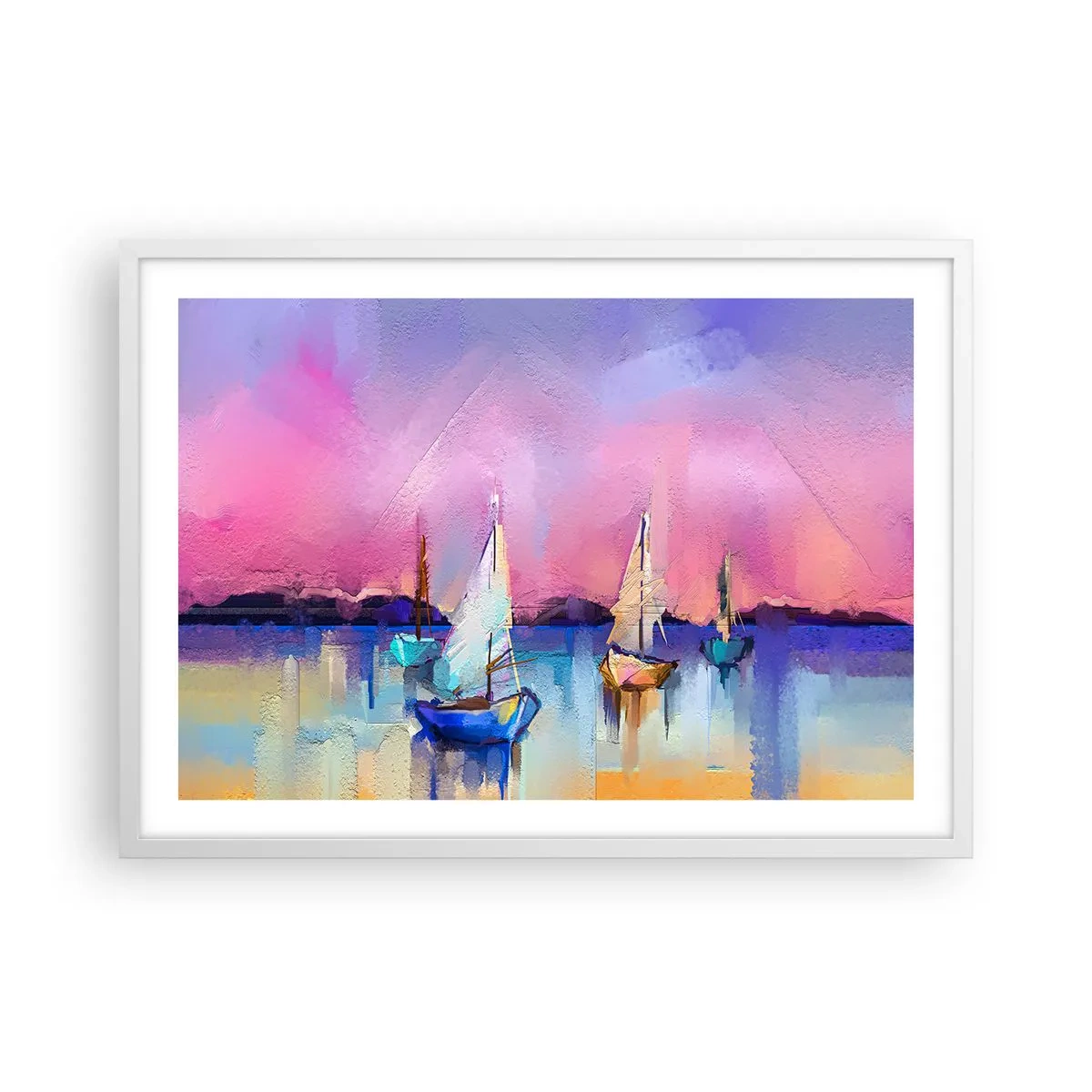 Poszter fekete keretben - Irány: széles vizek - 70x50 cm