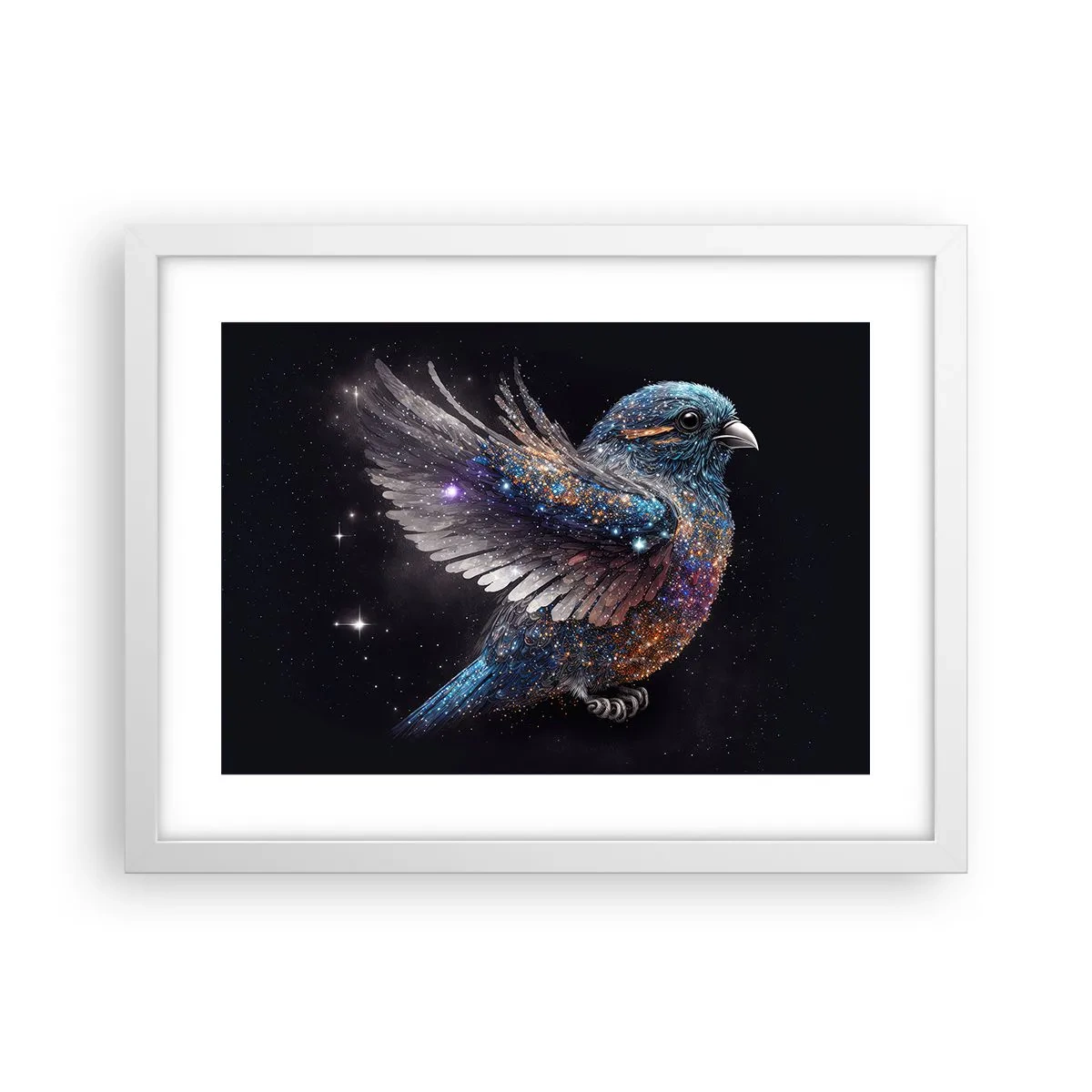 Poszter fekete keretben - Gyémánt veréb - 40x30 cm