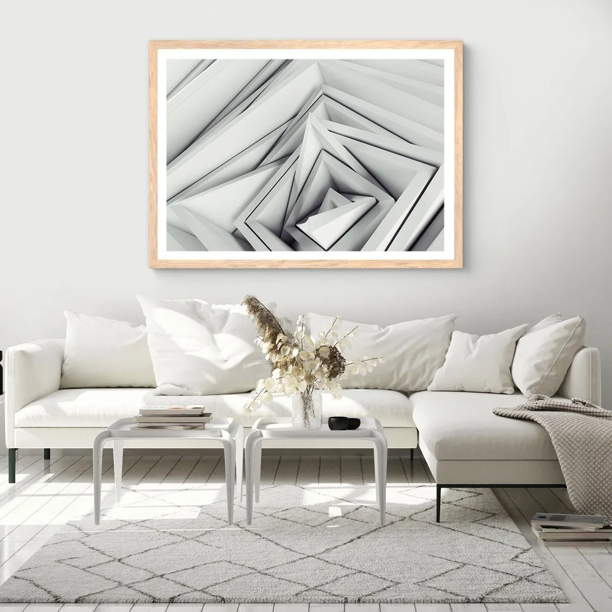 Poszter világos tölgy keretben - Éles szögek bimbóznak - 91x61 cm