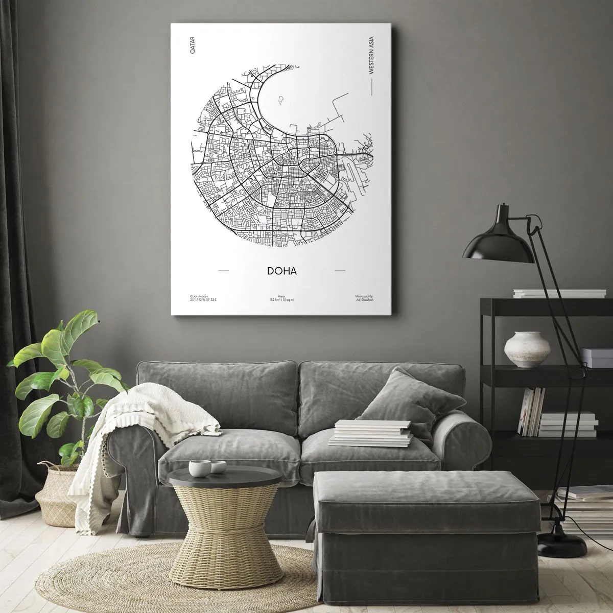 Vászonkép - Doha anatómiája - 50x70 cm
