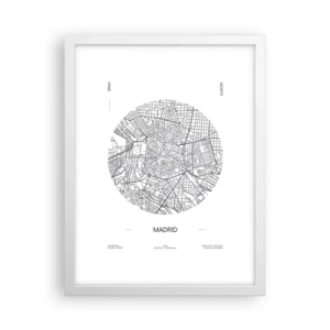 Poszter fekete keretben - Madrid anatómiája - 30x40 cm