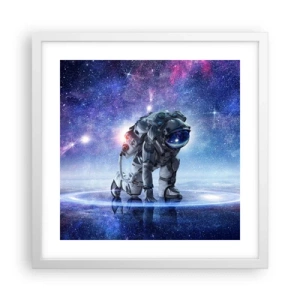 Poszter fekete keretben - A csillagos ég felettem - 40x40 cm