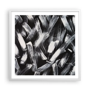 Poszter fekete keretben - Absztrakció az ipari szellemben - 60x60 cm