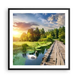 Poszter fehér keretben - Nyár, mindenhol nyár - 60x60 cm