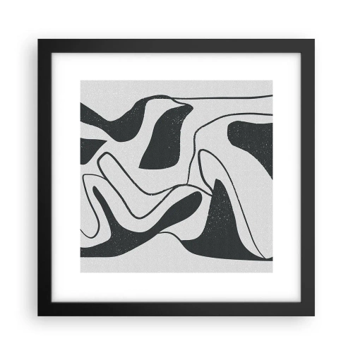 Poszter fehér keretben - Absztrakt játék egy labirintusban - 30x30 cm