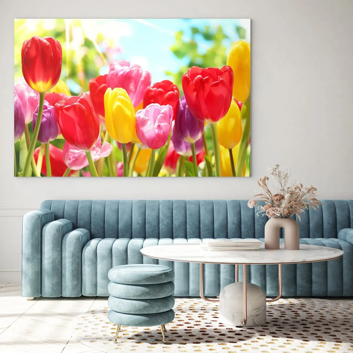 Üveg kép - Mi vagyunk, a május színei! - 100x70 cm