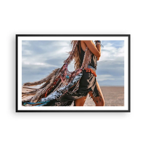 Poszter fehér keretben - Sámán párja - 91x61 cm