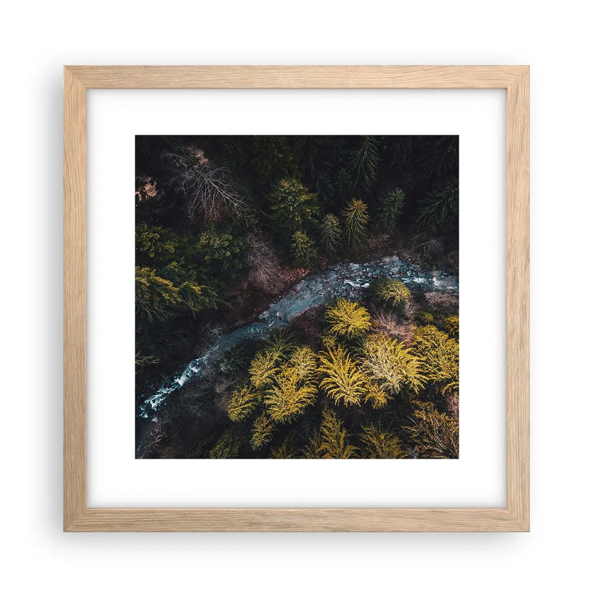 Poszter világos tölgy keretben - Gyorsan, egyre gyorsabban - 30x30 cm