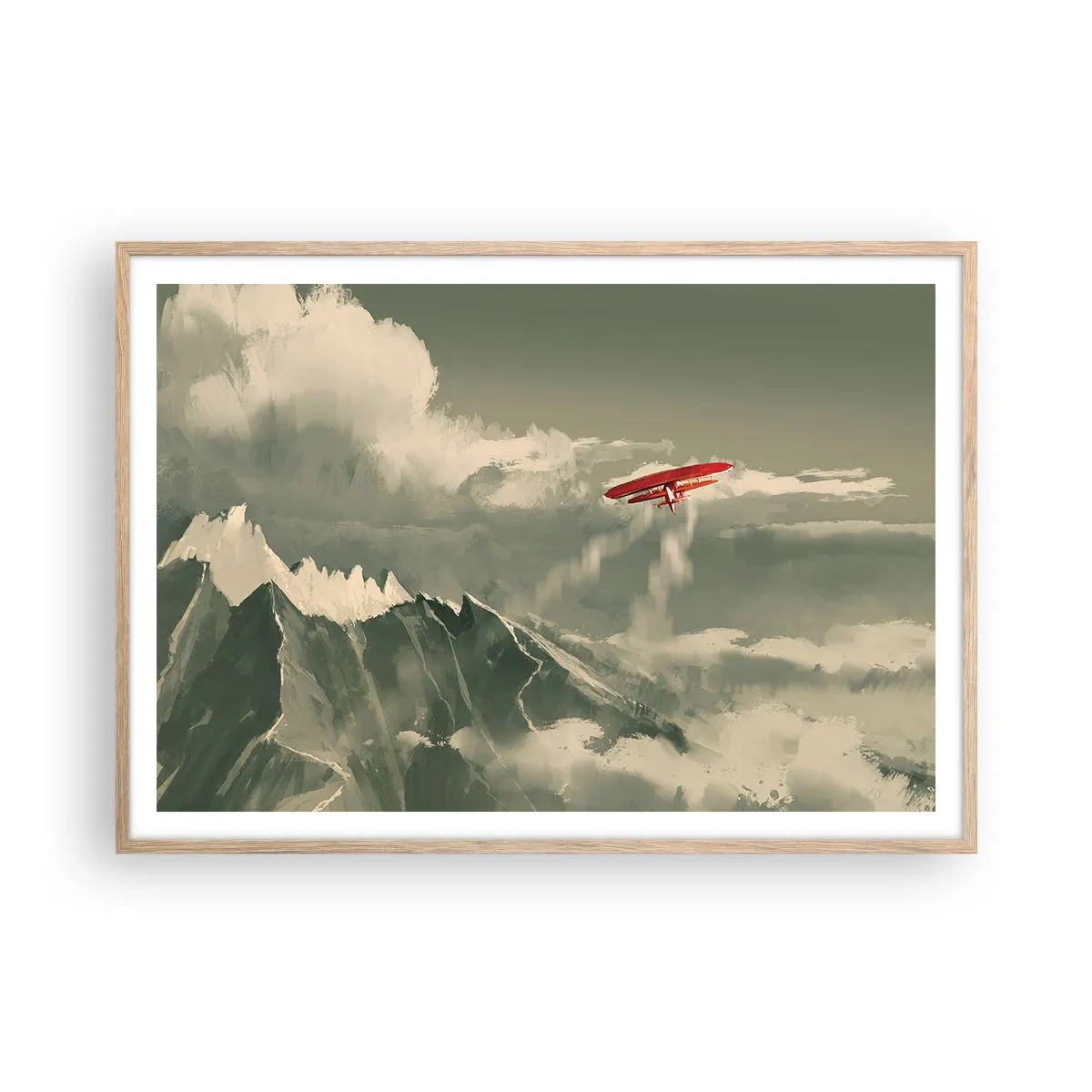 Poszter világos tölgy keretben - Rettenthetetlen úttörő - 100x70 cm