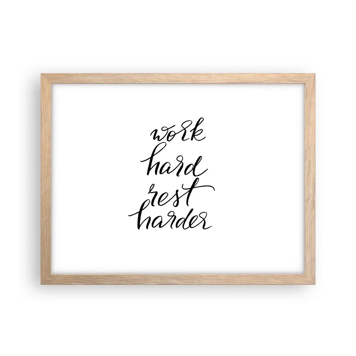 Poszter világos tölgy keretben - Élet egyensúly - 40x30 cm