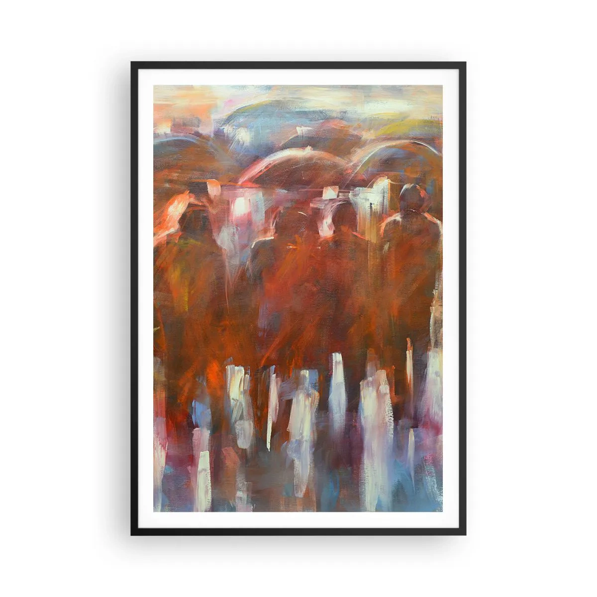 Poszter fehér keretben - Egyenlőek esőben és ködben - 70x100 cm