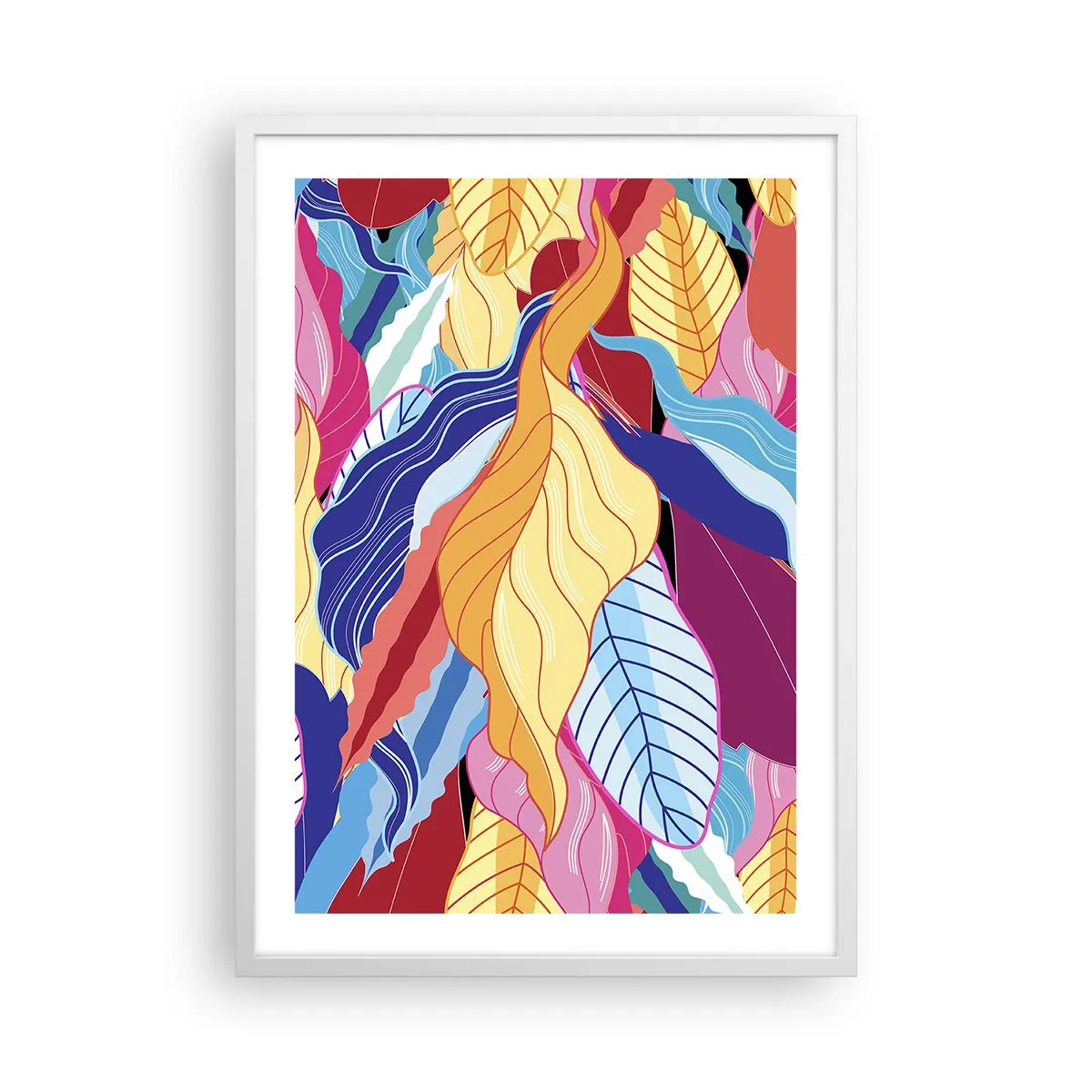 Poszter fekete keretben - Színes rendetlenség - 50x70 cm