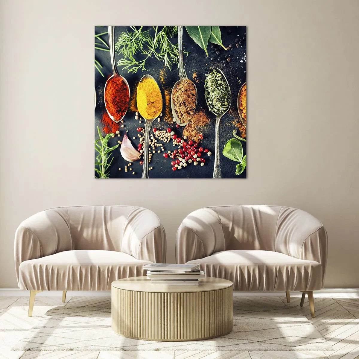 Üveg kép - Kulináris varázslat - 50x50 cm