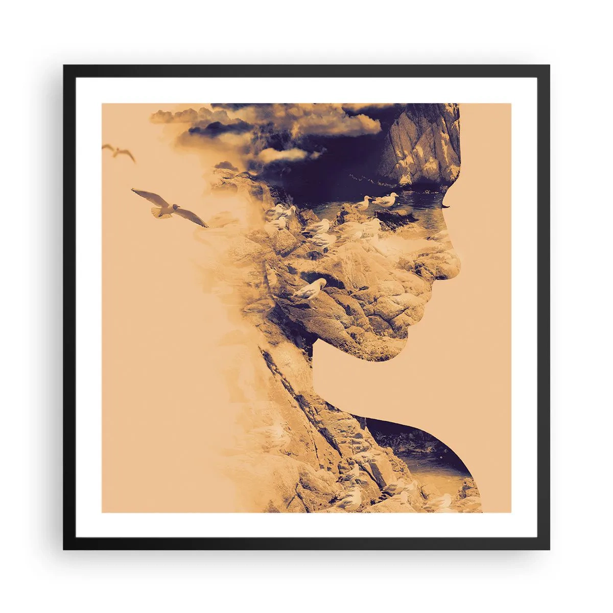 Poszter fehér keretben - Természetes szépség - 60x60 cm