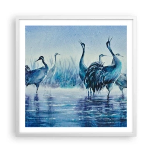 Poszter fekete keretben - Reggeli találkozás - 60x60 cm