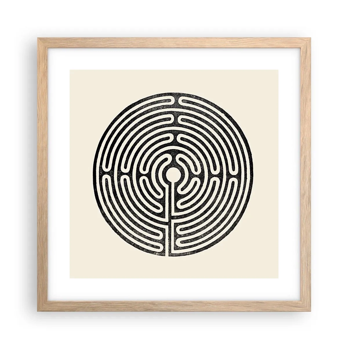 Poszter világos tölgy keretben - Titokzatos rend - 40x40 cm