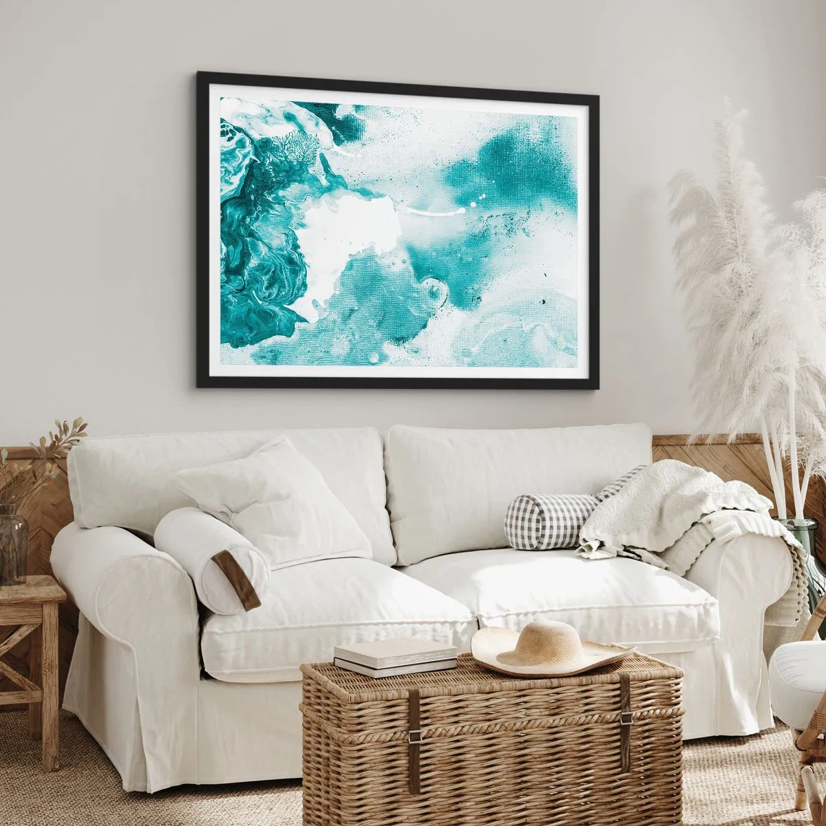 Poszter fehér keretben - Kék holtágai - 100x70 cm