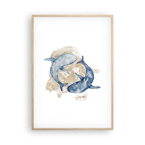 Poszter világos tölgy keretben - Barátság vagy szerelem? - 70x100 cm