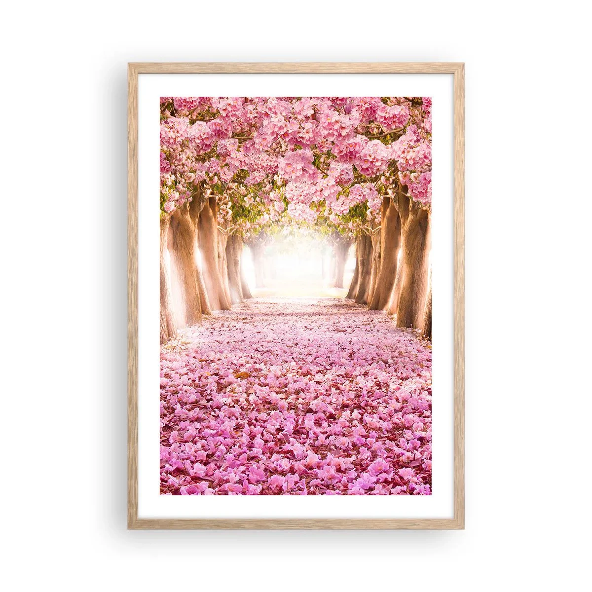 Poszter világos tölgy keretben - Út a paradicsomba - 50x70 cm