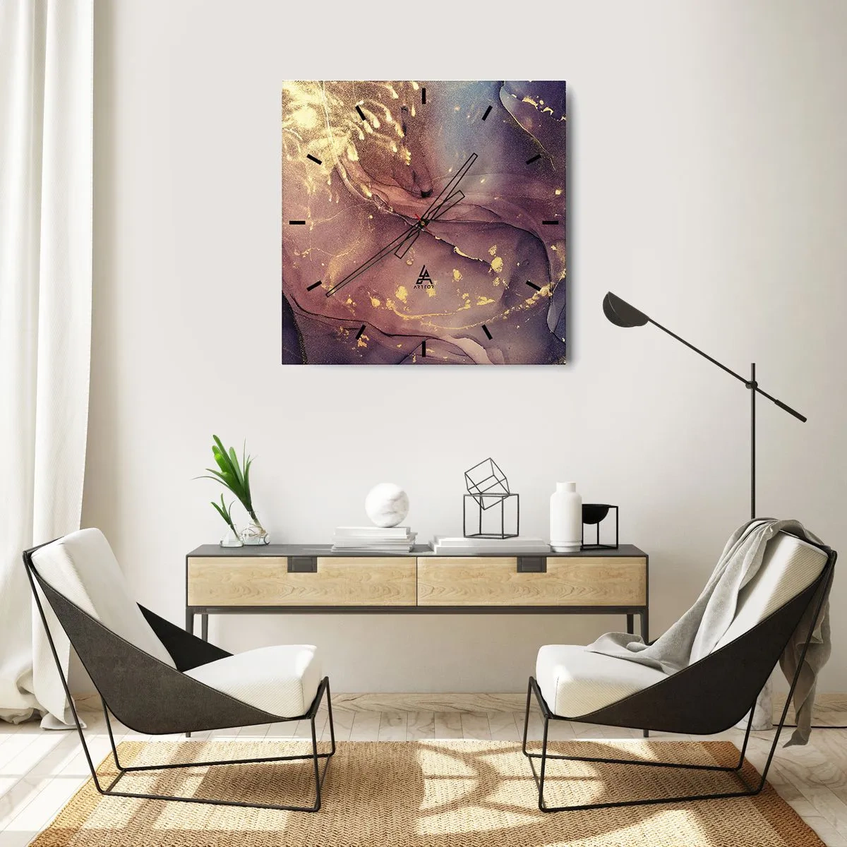 Falióra, Óra - Anyag és lélek - 40x40 cm