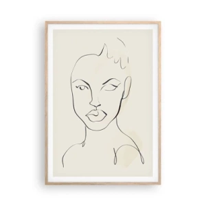 Poszter világos tölgy keretben - Az érzékiség körvonala - 70x100 cm