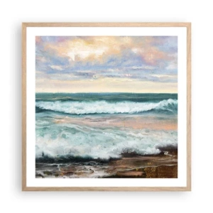 Poszter világos tölgy keretben - Itt kisimítod a lelked - 60x60 cm